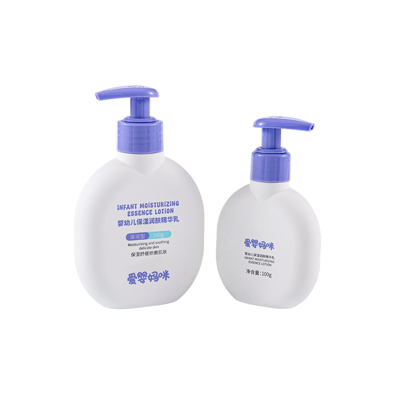 Botol PE bulat penutup ungu yang ringkas dan cantik